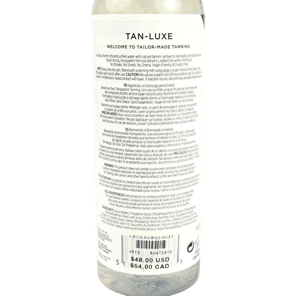 Tan-Luxe The Water Hydrating Self-Tan Water - Light / Medium 200 ml / 6.76 fl oz - Picture 2 of 2